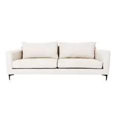 GENERICO - SOFA ELENA 2 CUERPOS FELPA CREMA