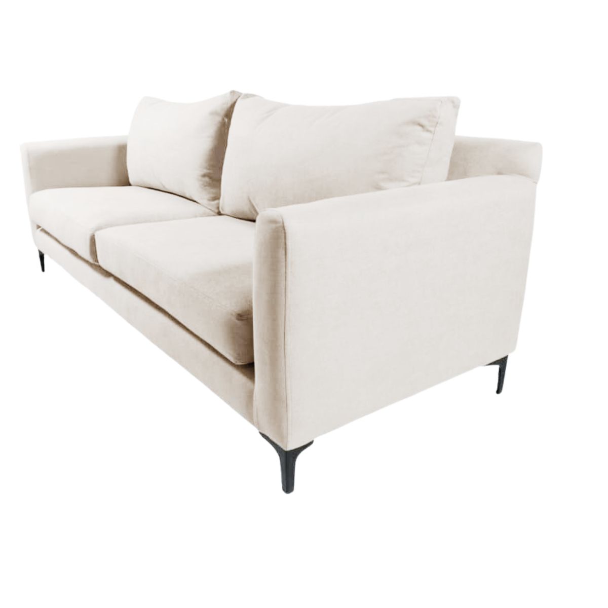 GENERICO - SOFA ELENA 2 CUERPOS FELPA CREMA