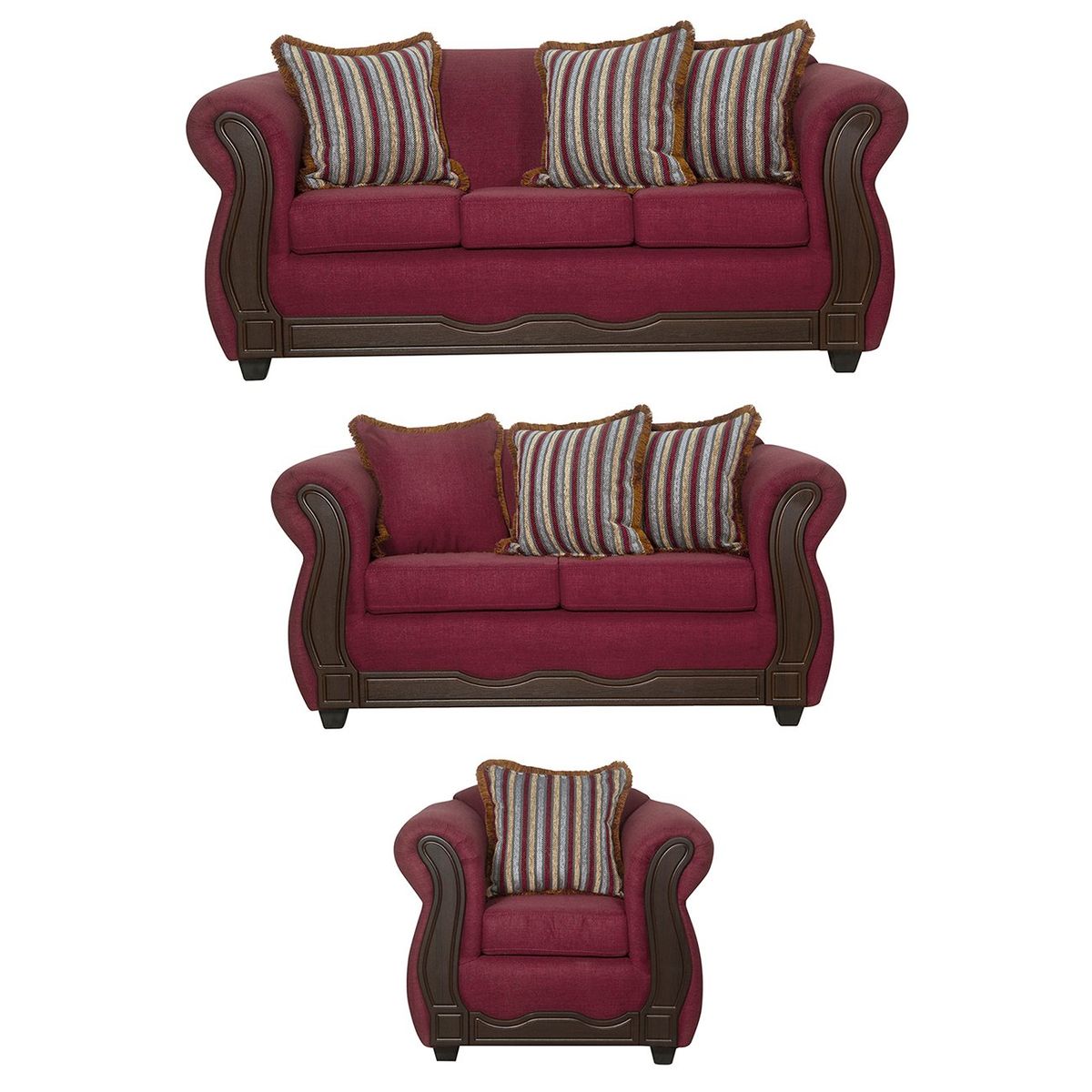 BLACK FACTORY - Juego de Living 3 2  1 Sofia Burdeo