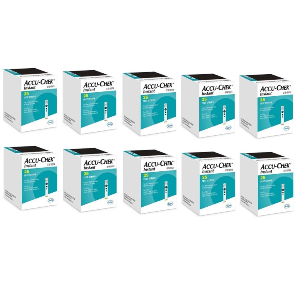 ACCU CHEK - 250 Tiras Reactivas Accu Chek Instant / Cintas