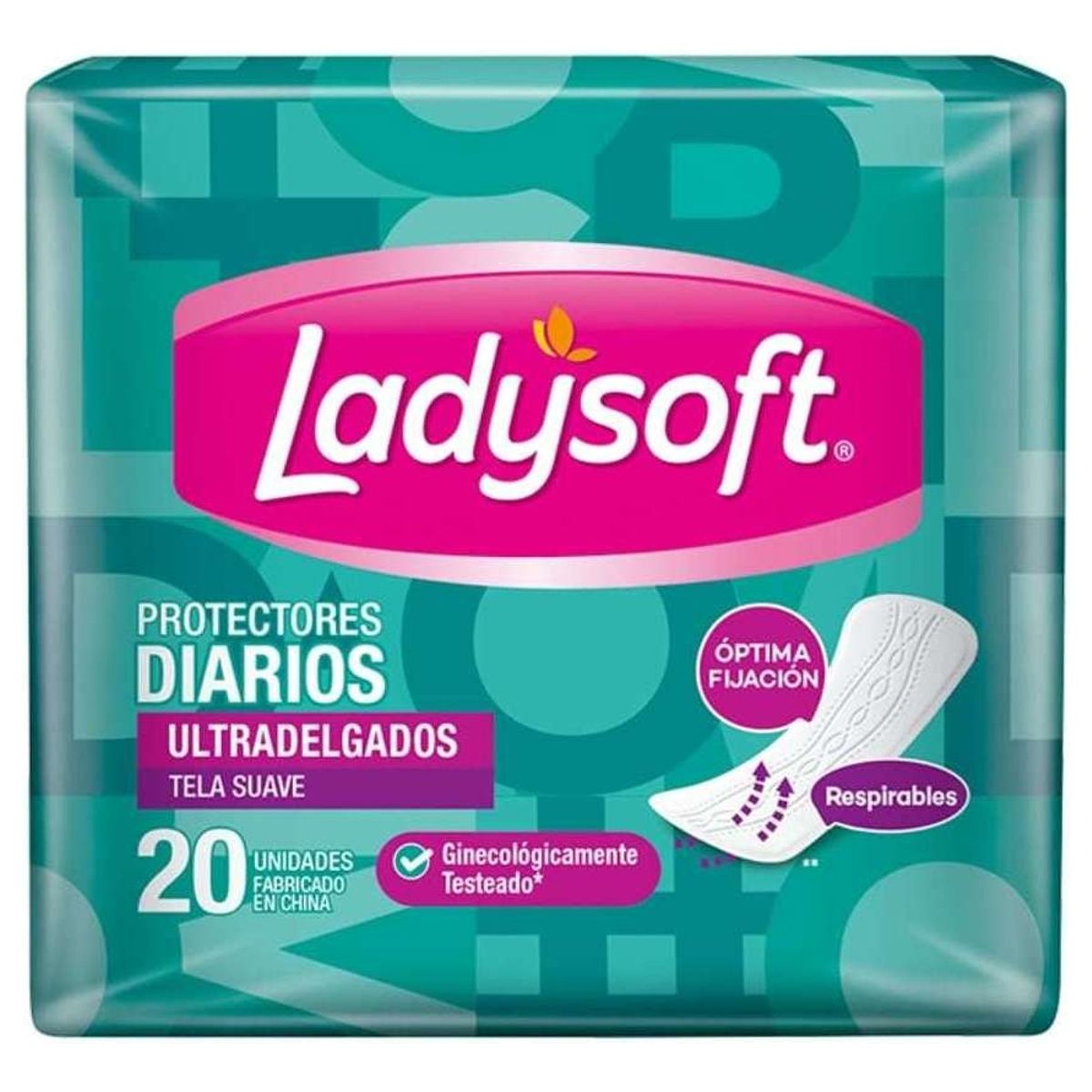 LADYSOFT - Protector Diario Ladysoft Ultradelgada Tela Suave 20 Unidade