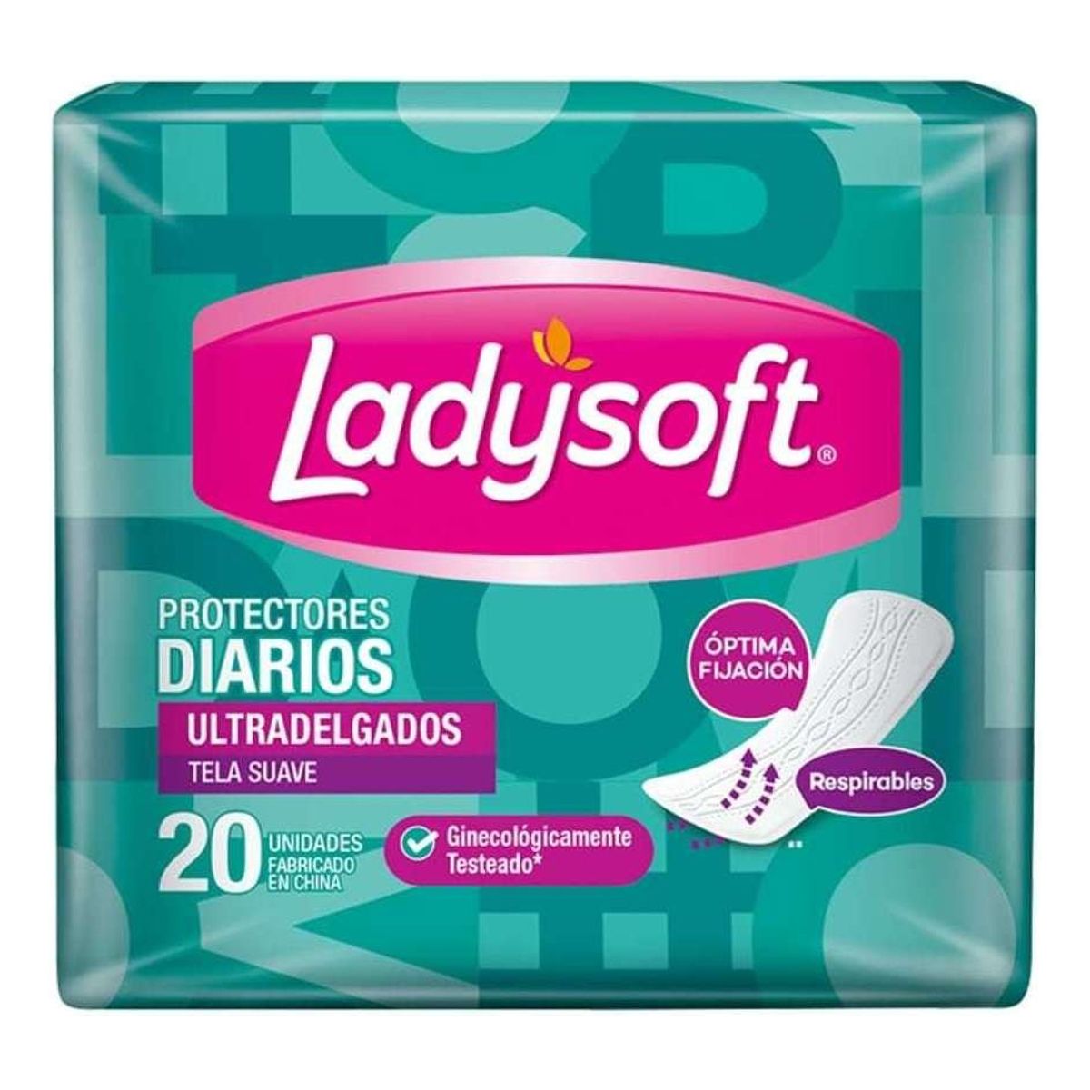 LADYSOFT - Protector Diario Ladysoft Ultradelgada Tela Suave 20 Unidade