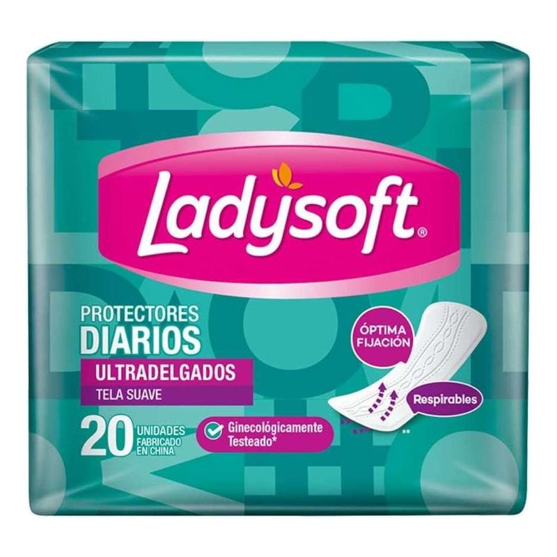 LADYSOFT - Protector Diario Ladysoft Ultradelgada Tela Suave 20 Unidade