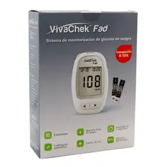 VIVA - Glucometro Vivachek Fad Con 10 Tiras Y 10 Lancetas