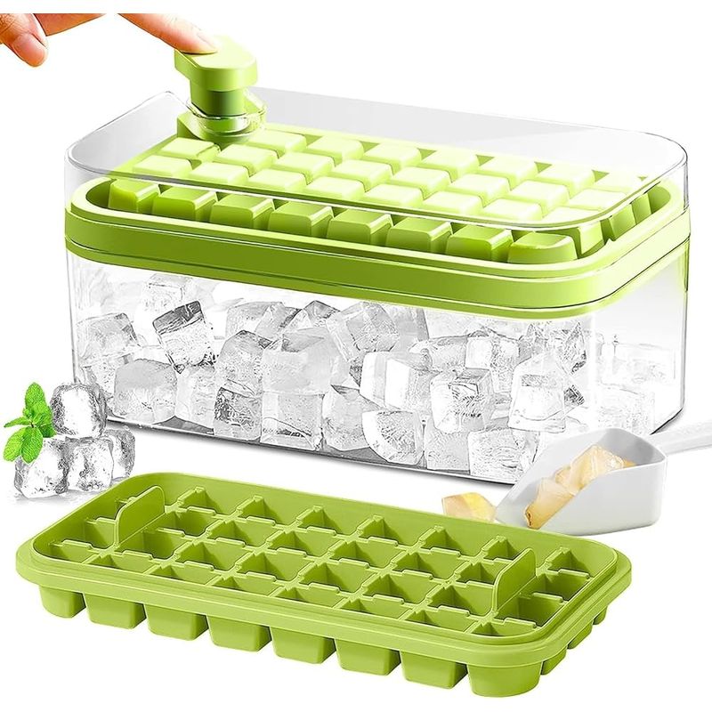 GENERICO - Bandejas De Hielo Cubeta De Hielo Y Cuchara Para Hielo Color Verde