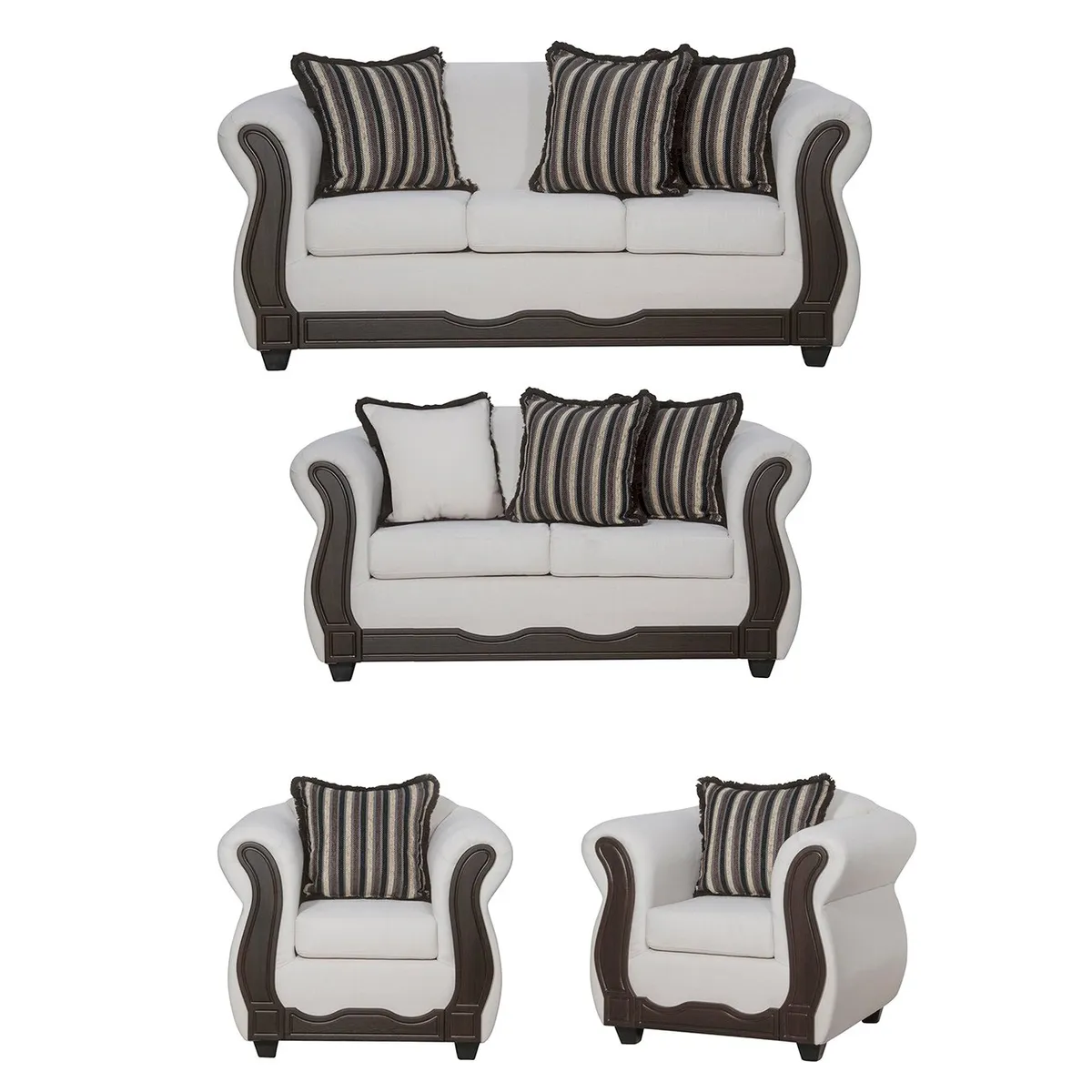 GENERICO - Juego de Living 3 2 1 1 Sofia Crudo