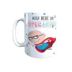 GENERICO - Taza Tazón Regalo Dia Del Padre Aquí Bebe Un Super Abuelo