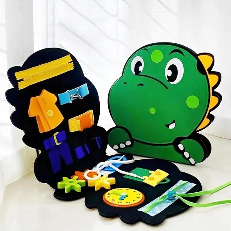 OEM - TABLERO SENSORIAL DE ESTIMULACION MONTESSORI DINOSAURIO