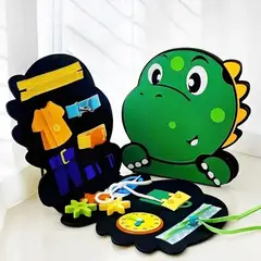 OEM - TABLERO SENSORIAL DE ESTIMULACION MONTESSORI DINOSAURIO