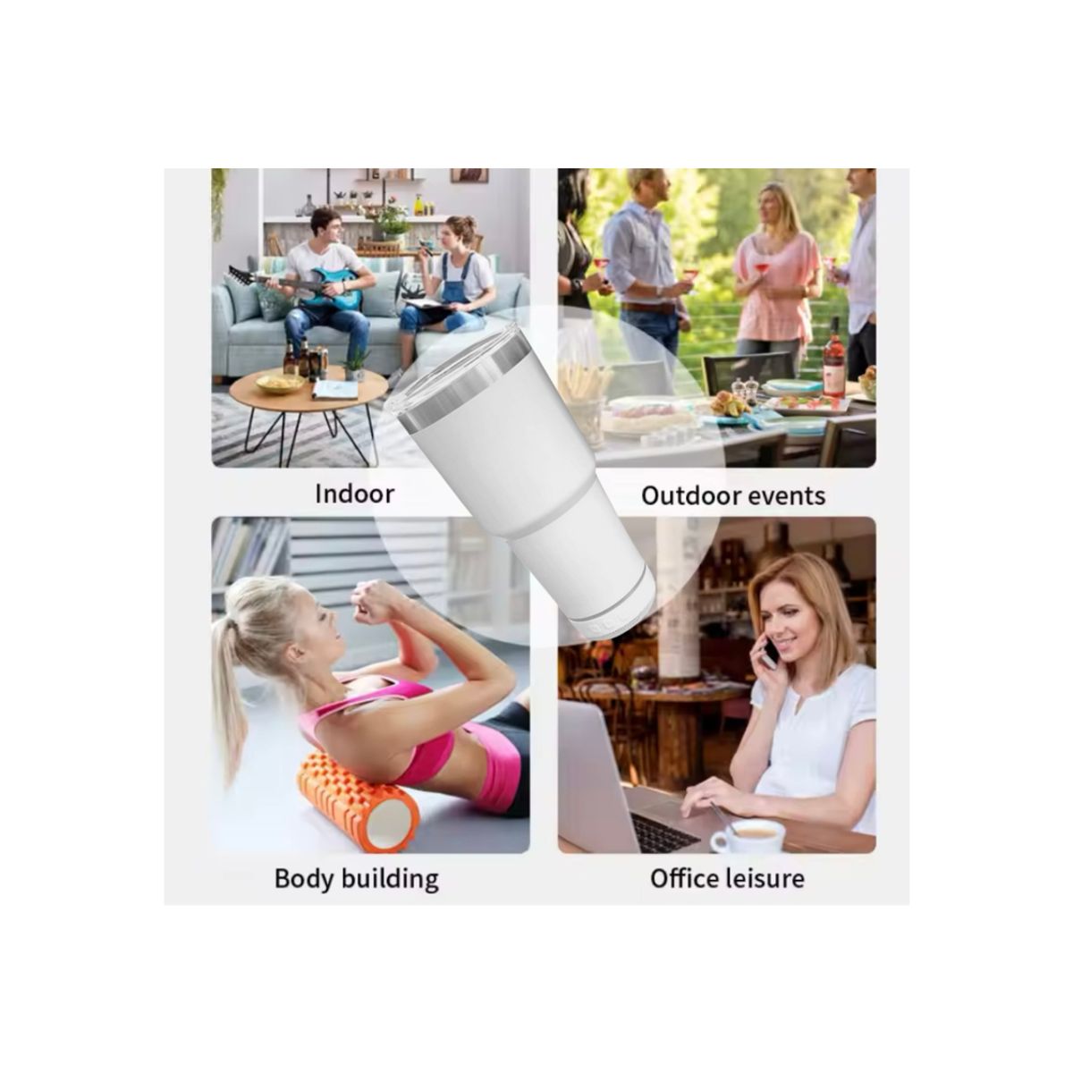 GENERICO - Vaso Termico 780ml Con Parlante Bluetooth