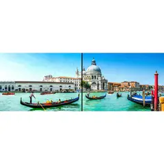 ID1SG IMPRESION DIGITAL1 - Cuadro Díptico "ESPACIO CALMA Y MOVIMIENTO VENECIA" 50 x 140