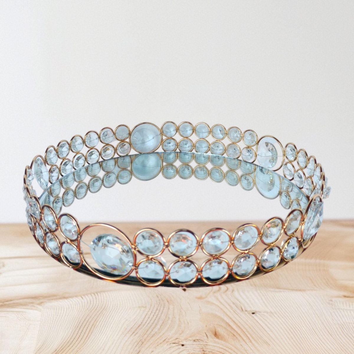 GENERICO - Elegante Set 3 Piezas Deco Candy Bar - Metal - Vidrio y Perlas