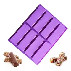 Pasteleria - Moldes Para Chocolate Molde Silicona Reposteria Barras 8cav