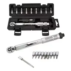 GENERICO - Set de Llaves de Torque 11 Piezas 1/4 Pulgada de 5-25 Nm