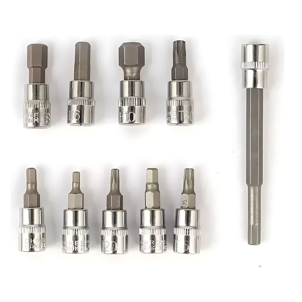 GENERICO - Set de Llaves de Torque 11 Piezas 1/4 Pulgada de 5-25 Nm