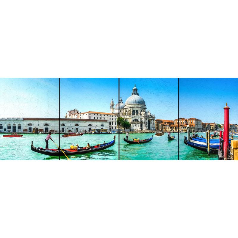 ID1SG IMPRESION DIGITAL1 - Cuadro Cuadruple "CALMA ESPACIO Y MOVIIENTO VENECIA" 70 x 200