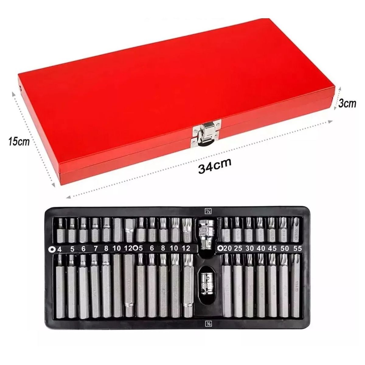 GENERICO - Juego de Puntas de Acero Cortas y Largas Set de 40 Piezas