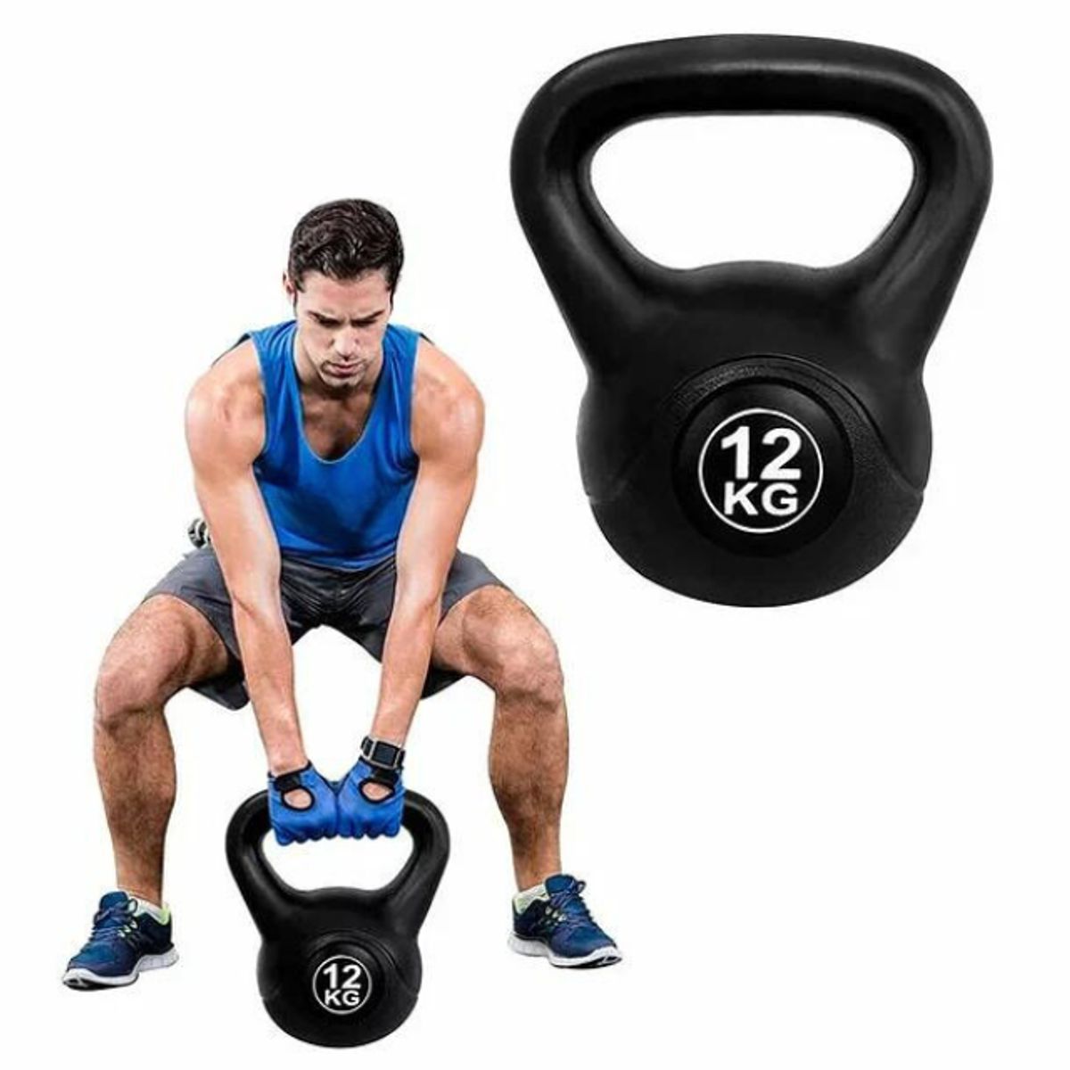 GENERICO - Pesa Rusa Kettlebell 12kg Entrenamiento Crossfit Fitness