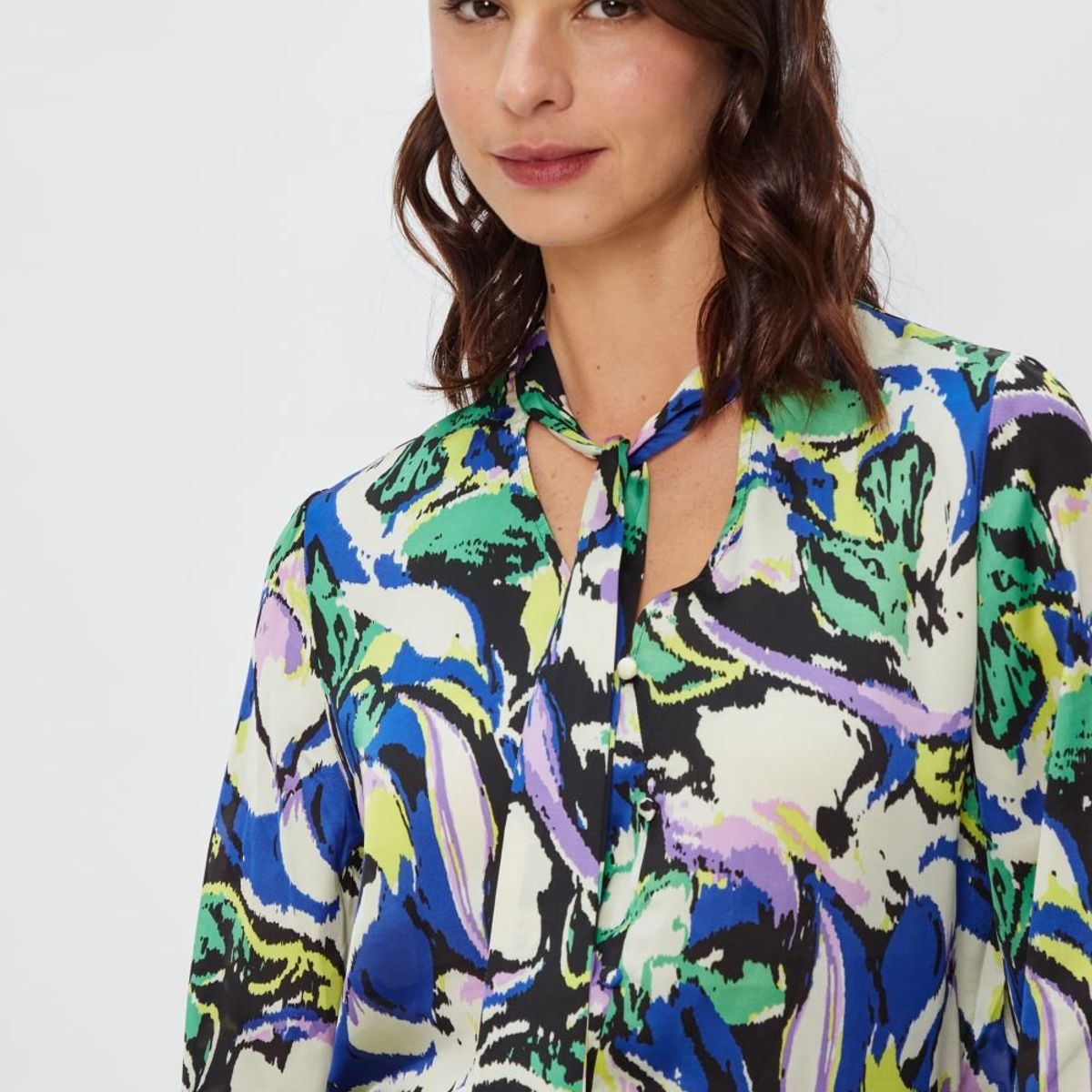 ASH - Blusa Manga Larga Azulino Mujer Ash