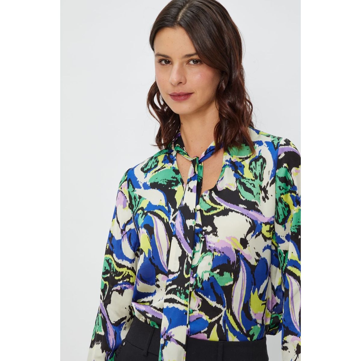 ASH - Blusa Manga Larga Azulino Mujer Ash