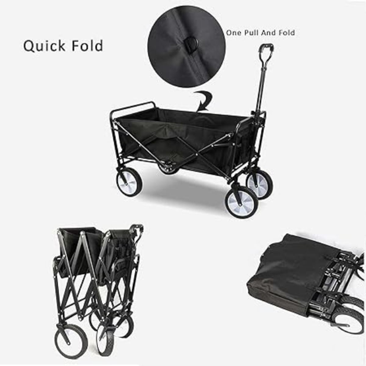 GENERICO - Carro De Mano Genérica Carros Camping Aire Libre Color Negro