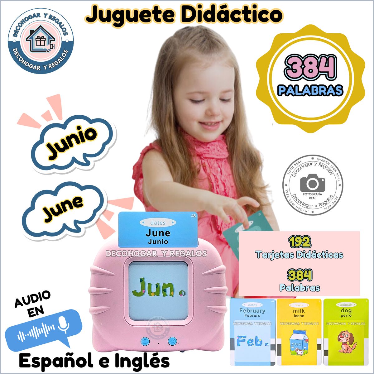 GENERICO - Juguete Aprendizaje Montessori Terapia Habla Niños Español
