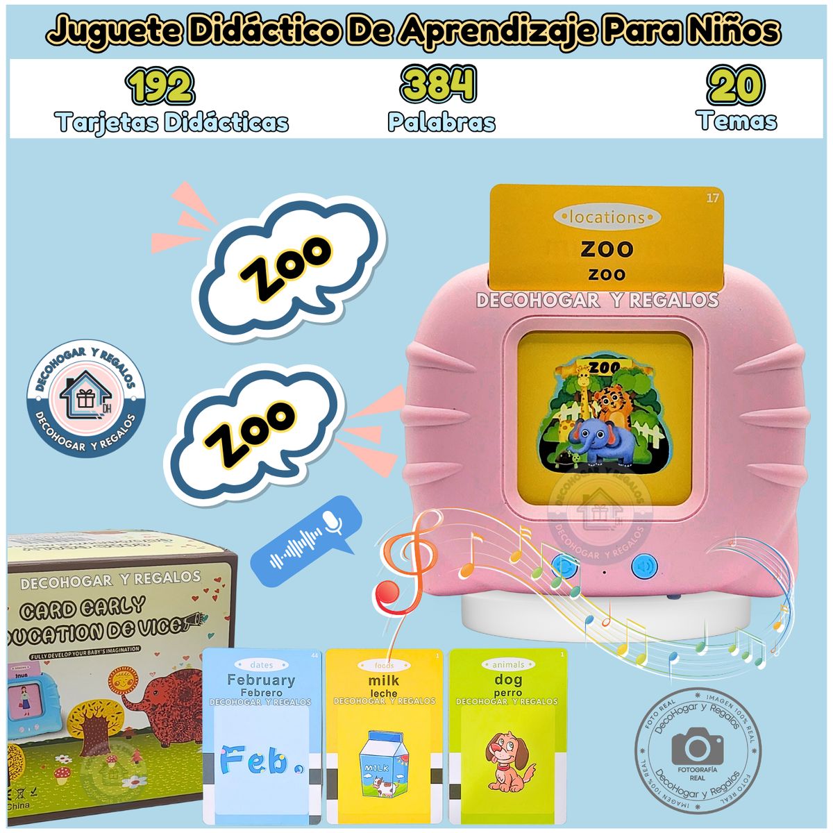 GENERICO - Juguete Aprendizaje Montessori Terapia Habla Niños Español