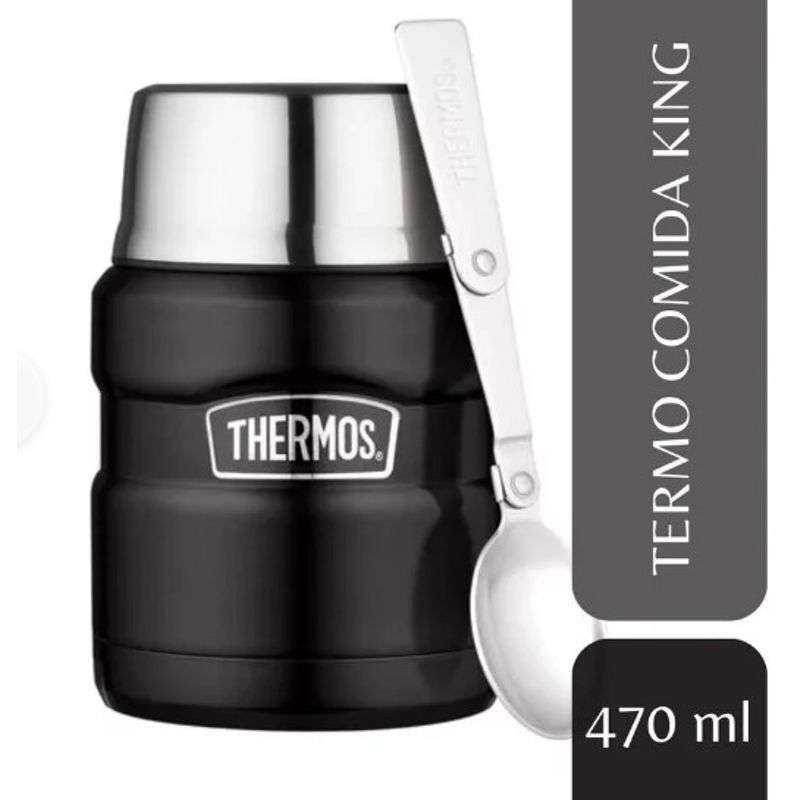 THERMOS - Termo Comida 470ml King Acero Inoxidable NEGRO