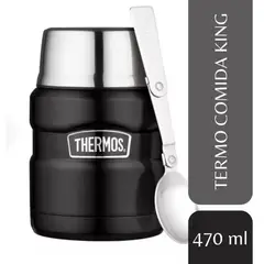 THERMOS - Termo Comida 470ml King Acero Inoxidable NEGRO