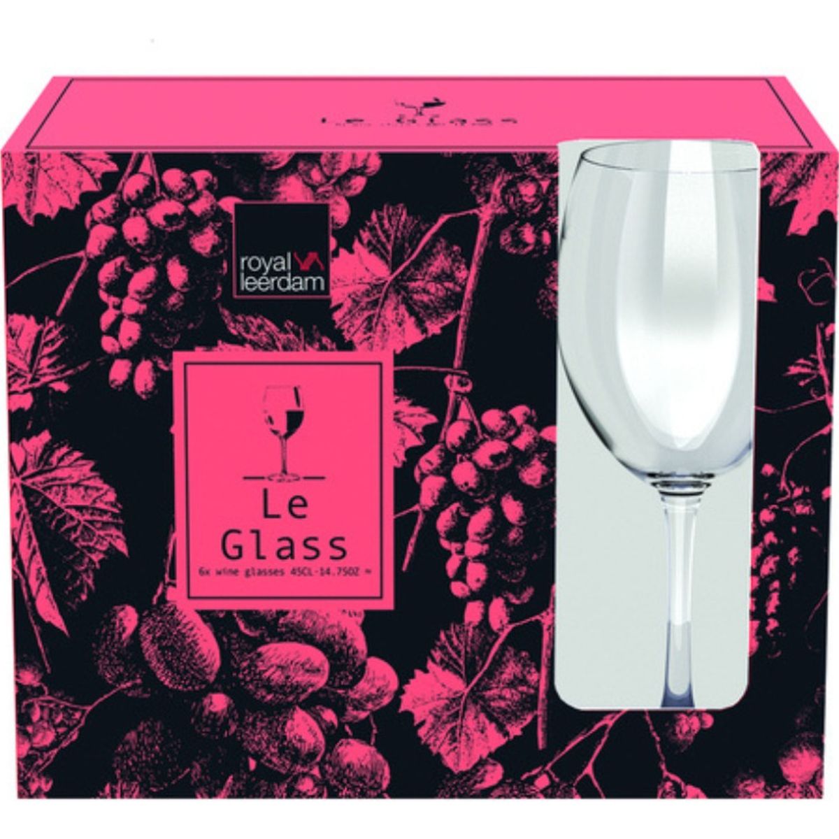 ROYAL LEERDAM - SET 6 COPAS VINO LE GLASS 450 ML- ROYAL LEERDAM