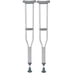 GENERICO - Pack X2 Muletas Axilares De Aluminio Con Goma Antideslizante