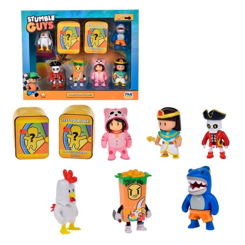 ANSALDO - PACK 8 FIGURAS 5 CMS STUMBLE GUYS - CEREAL KILLER