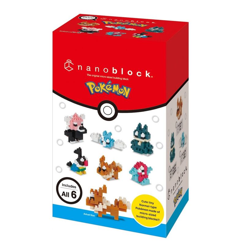 ANSALDO - SET 6 FIGURAS NANOBLOCK POKEMON BANDAI - TIPO NORMAL