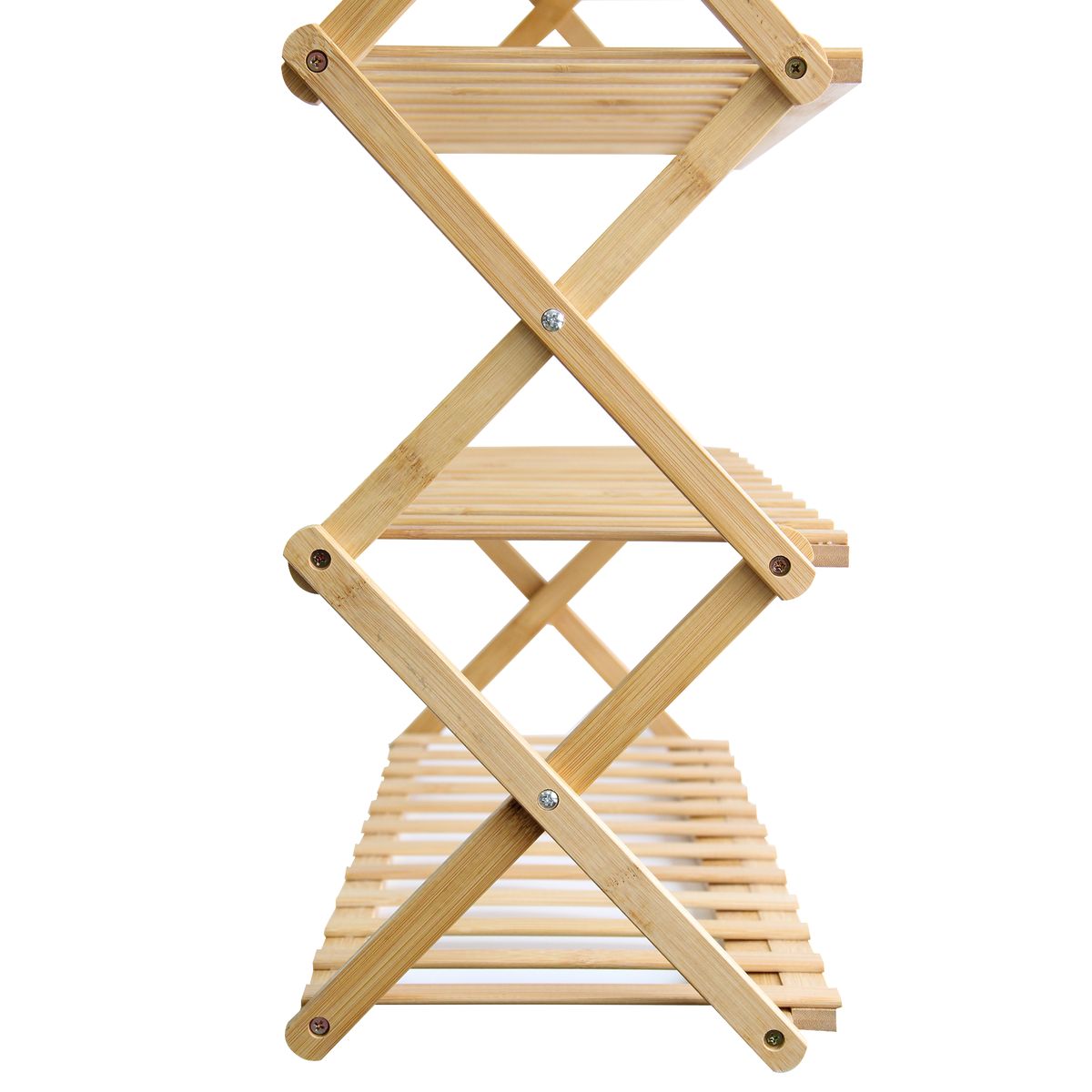 NEWTREE - Zapatera de Madera 4 Niveles Plegable 69x25x67cm