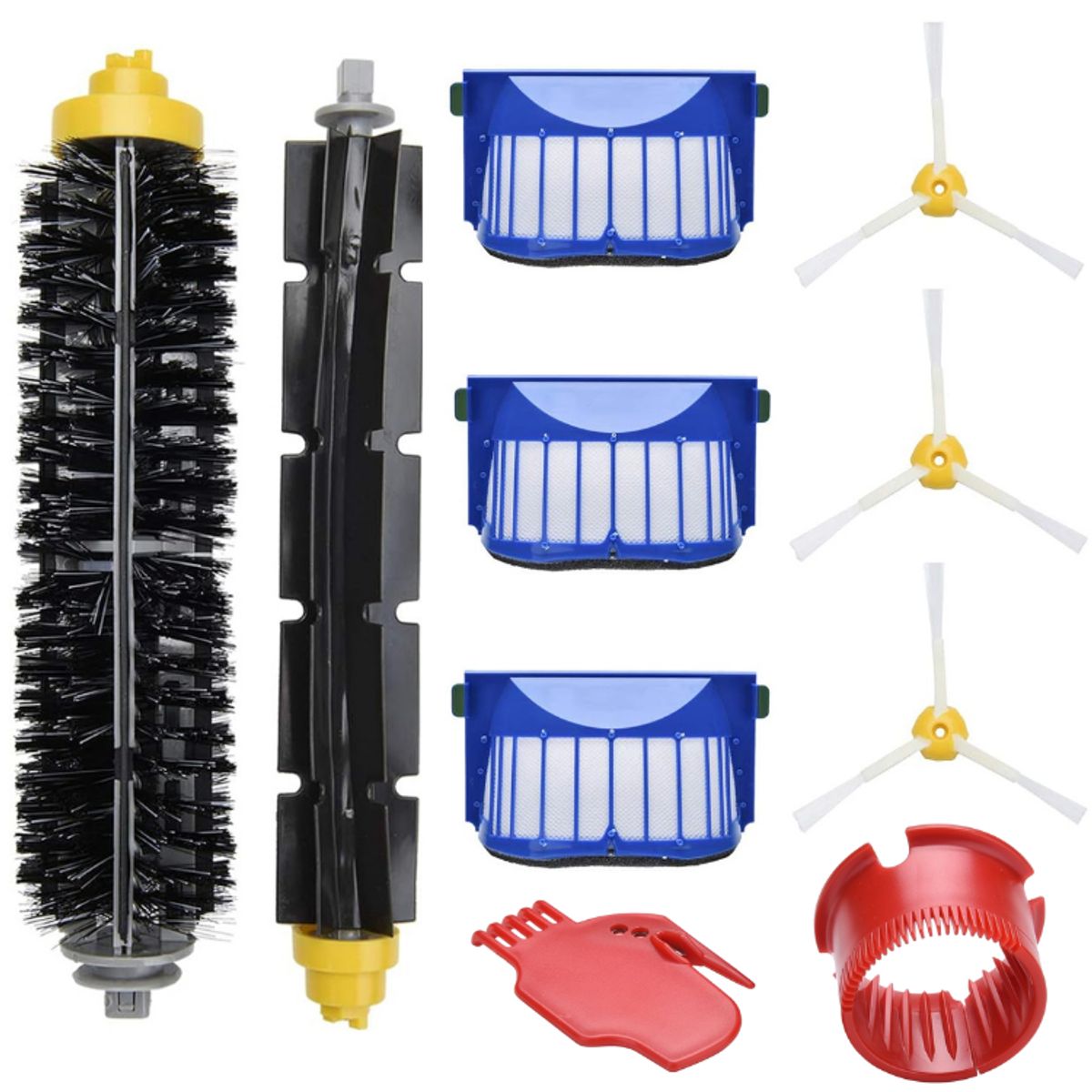 GENERICO - Kit De Filtros Rodillos Y Cepillos Para Irobot Roomba 600