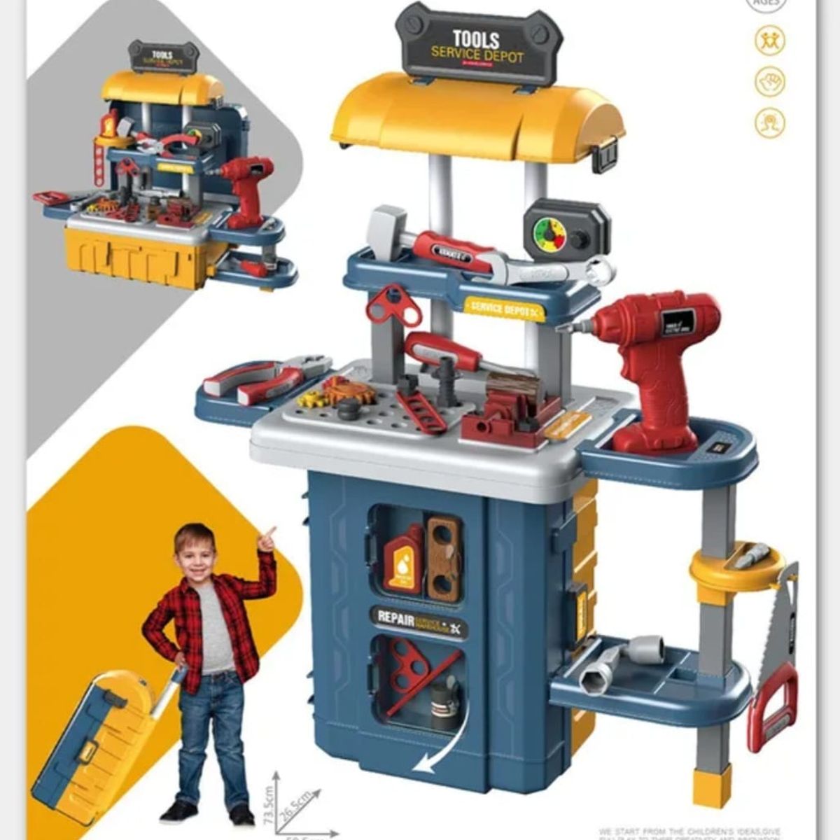 GENERICO - Set Taller De Herramientas Juguete Maleta Juego Roles Niños