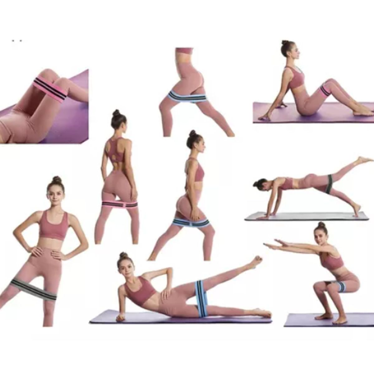 GENERICO - Set 3 Bandas Elásticas Resistencia Ejercicio Entrenamiento