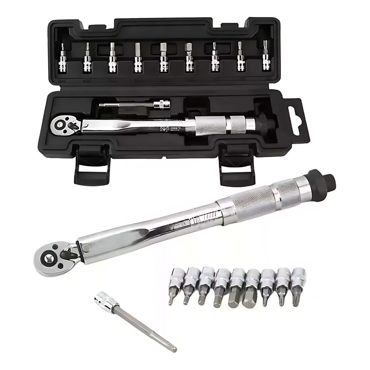 GENERICO - Set de Llaves de Torque 11 Piezas 1/4 Pulgada de 5-25 Nm