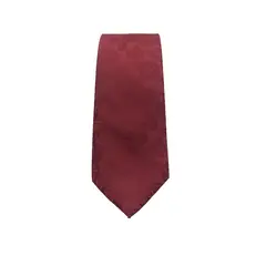 PHILIPPE SALVET - Corbata Lisa Roja Textura Flor Microfibra 7 cm