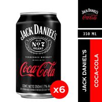 6x Cóctel Jack & Coke Lata 7° 350cc