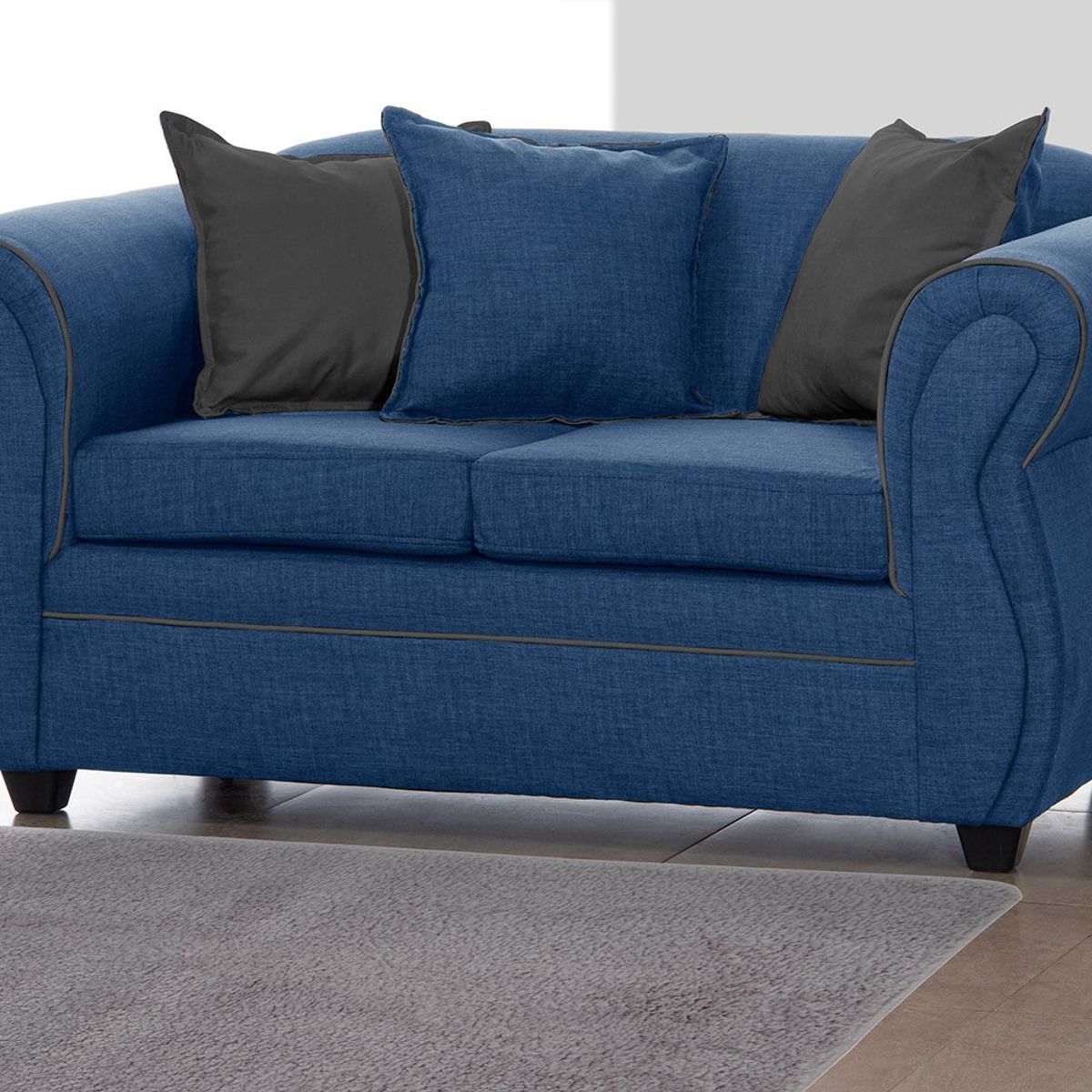 BLACK FACTORY - Sofa 2 Cuerpos Emili Azul