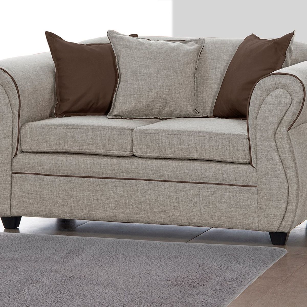 BLACK FACTORY - Sofa 2 Cuerpos Emili Crudo