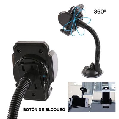 Imagen 2 del producto Soporte Celular Auto Porta Teléfono Parabrisas Vidrio