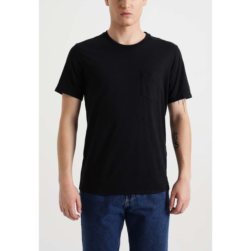 DOCKERS - Polera Pocket Tee Slim Fit Negra Dockers