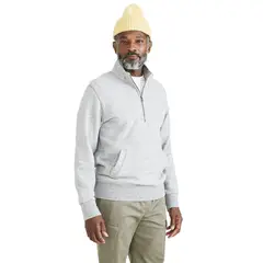 DOCKERS - Polerón Hombre 1/2 Zip Fleece Regular Fit Gris