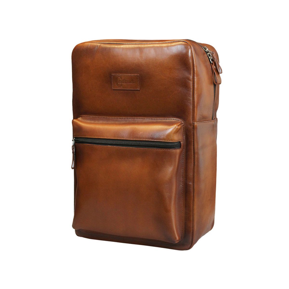 CRAFTMEN - Mochila 100% Cuero genuino Glasgow color Brandy
