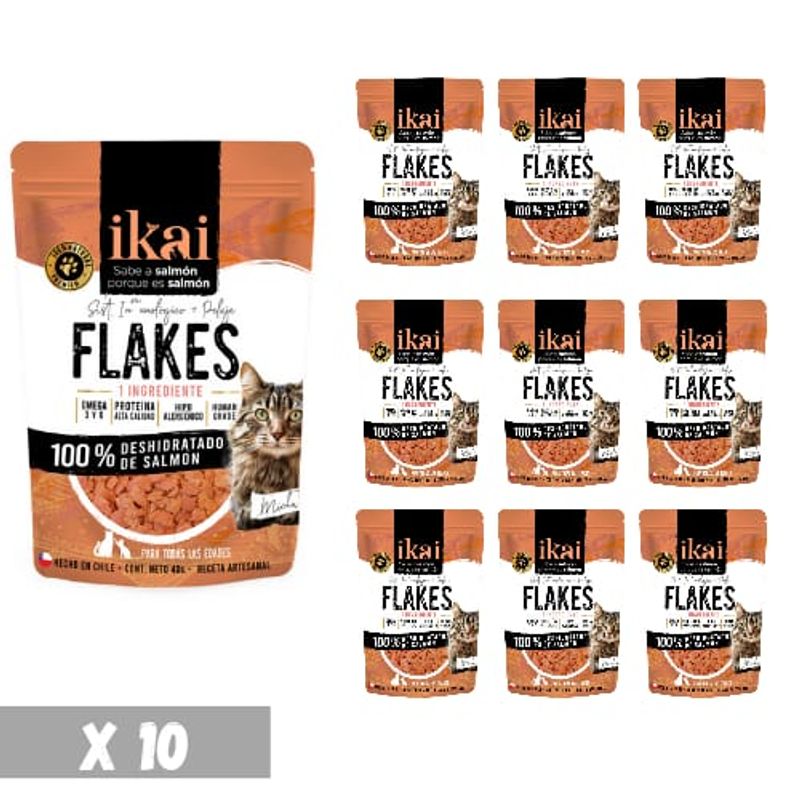 IKAI - Snack Pack de 10 Flakes gato