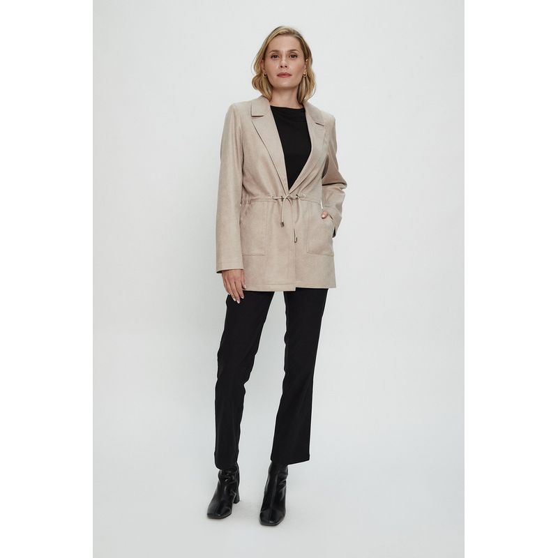 MA GRIFFE - Casaca Beige Mujer Magriffe