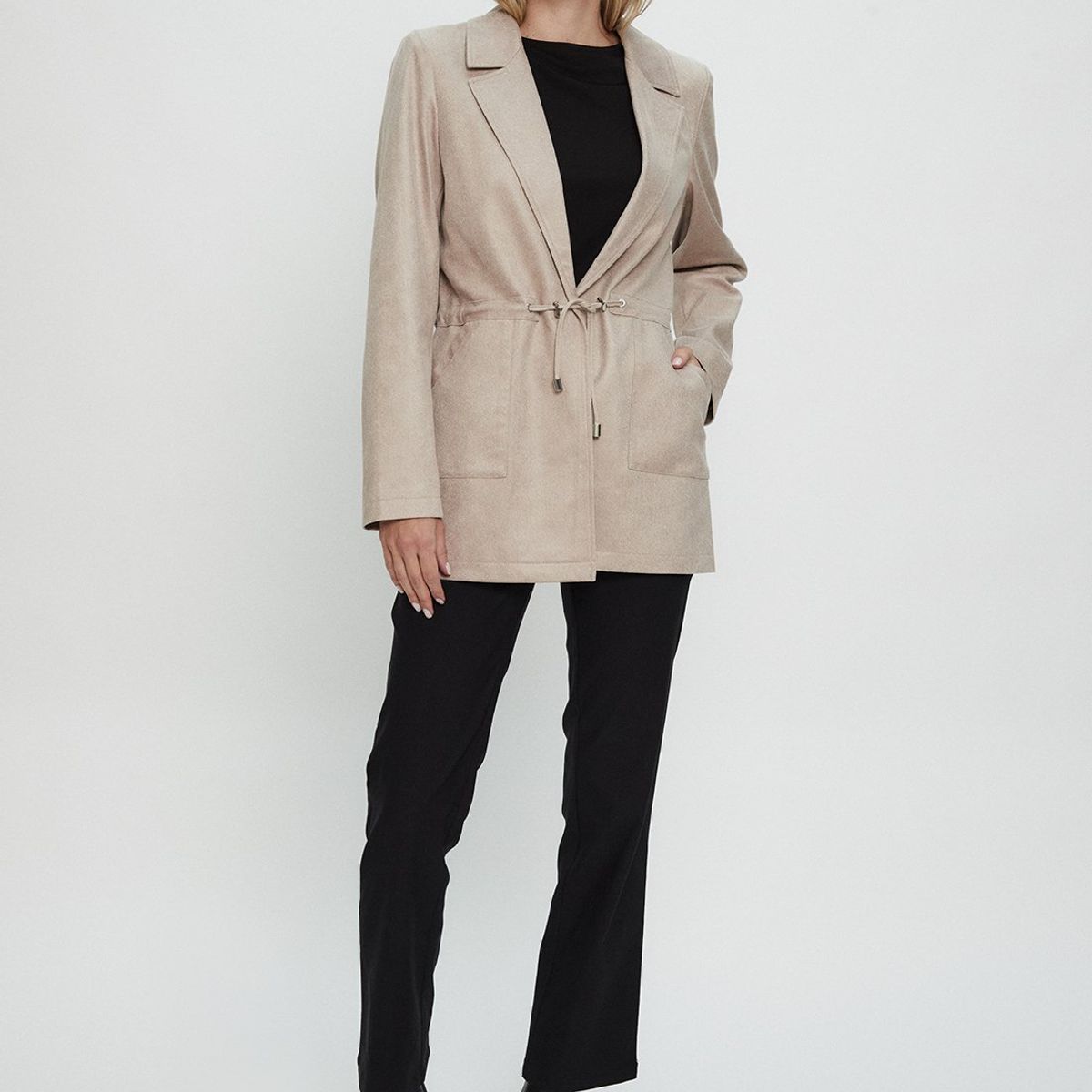 MA GRIFFE - Casaca Beige Mujer Magriffe