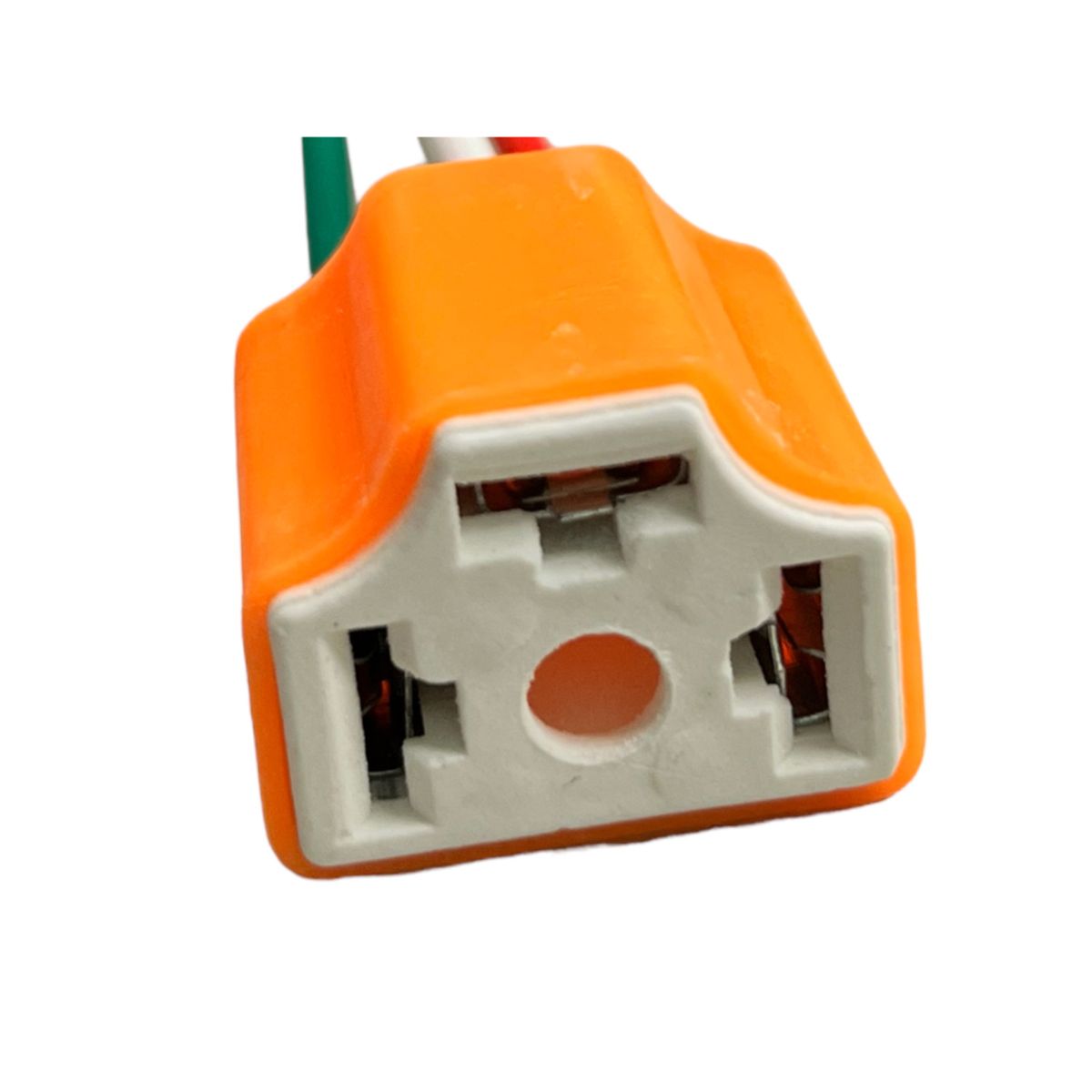 GENERICO - ADAPTADOR DE Conector AMPOLLETA H4 Ceramico PAR Naranja